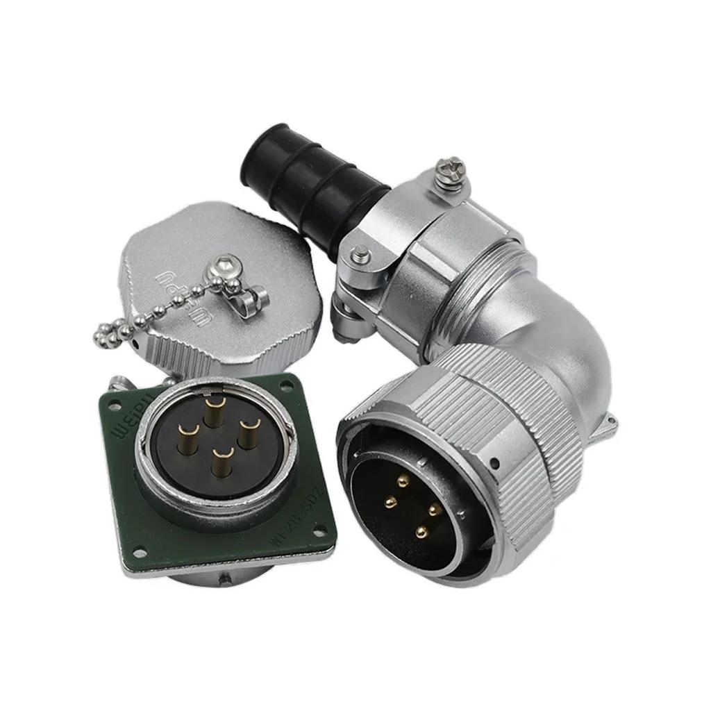 WEIPU WY28 TV+Z M28 90 Degree Right Angle IP67 Plug Socket Connector Waterproof Power Adapter 2 3 4 789 10 12 16 17 20 24 26 Pin