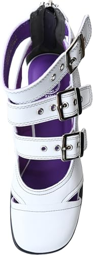 Yosuke Women's Pumps, Size 4460077, White/Black, Sizes 23.0cm-23.5cm