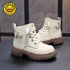 Little Yellow Duck Kids' Leather Martin Boots 2024: Cotton-Padded Autumn/Winter Short Boots for Girls & Boys