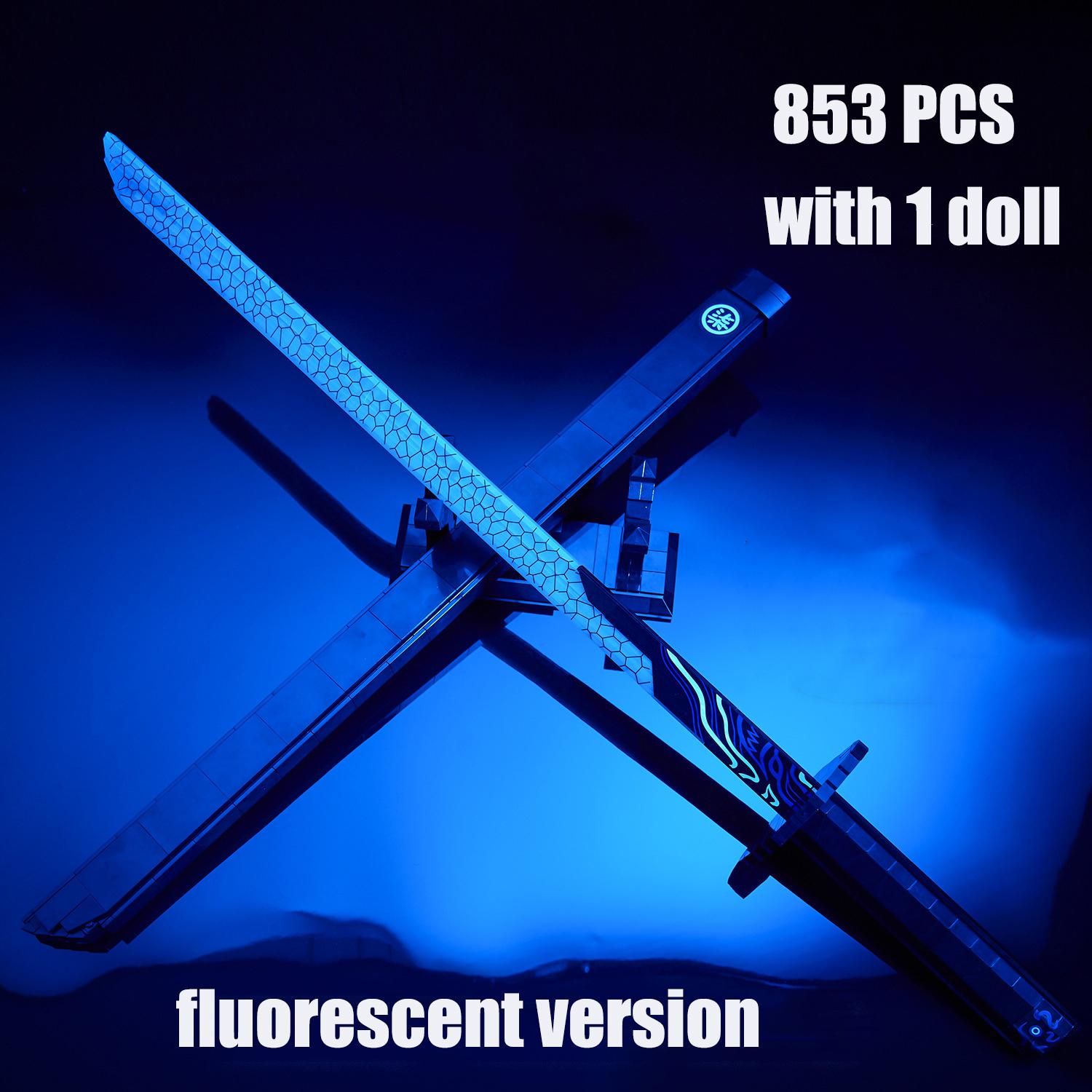 

Ророноа Зоро, модель меча, строительные блоки, косплей, моделирование, истребитель демонов, катана, самурайский нож, оружие, кирпичи, игрушки, подарки для детей