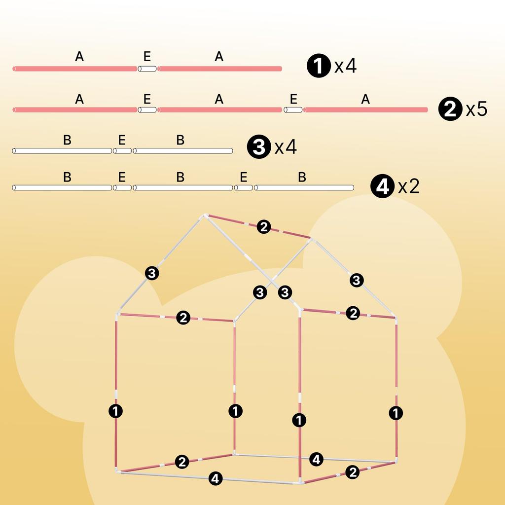 LEJUMP Kids Indoor Enjoy the Amusement Park Feel In Your Sleeping Teepee Tent for Easy To Secret Indoor Play Birthday Christmas For Storage Bag