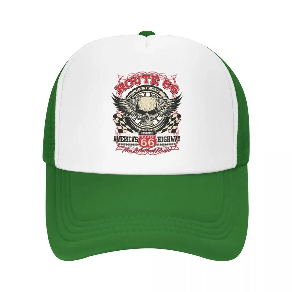 Custom Americas Highway Route Trucker Hat for Unisex Women Adjustable Adult Baseball Cap Summer Dad Hat