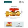 Retractable Copper Ball Valve with Red Handle