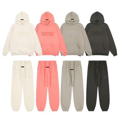 2024 Unisex FOG Beflockter Samt Hoodie: Herbst/Winter Lockerer Schnitt