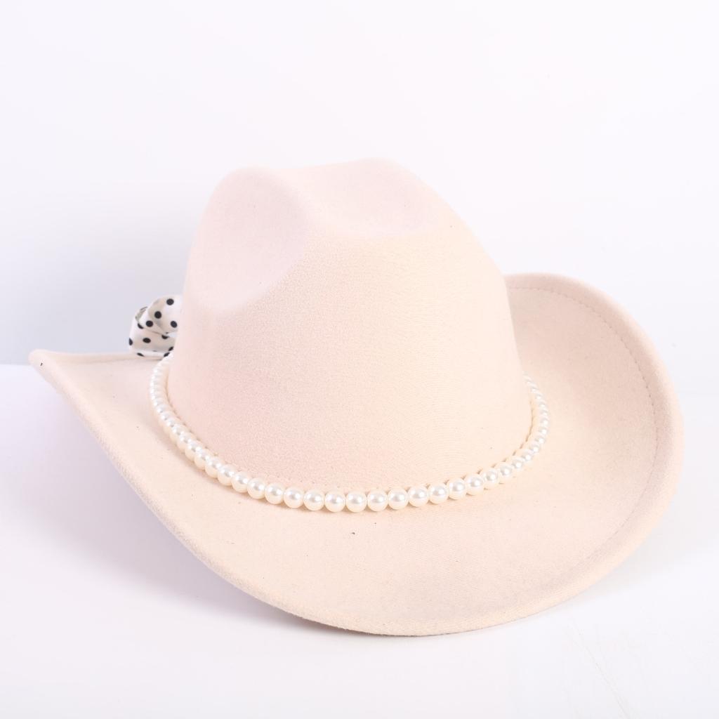 Beliebte europäische und amerikanische Mode OL-Stil einfarbiger Cowboyhut Herren und Damen High-End Zylinder Jazzhut Filzhut