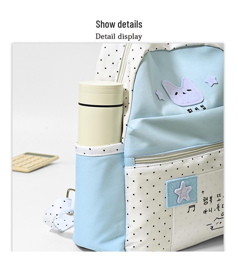 Polka Dot Graffiti Backpack - Cute, Lightweight, and Versatile Schoolbag