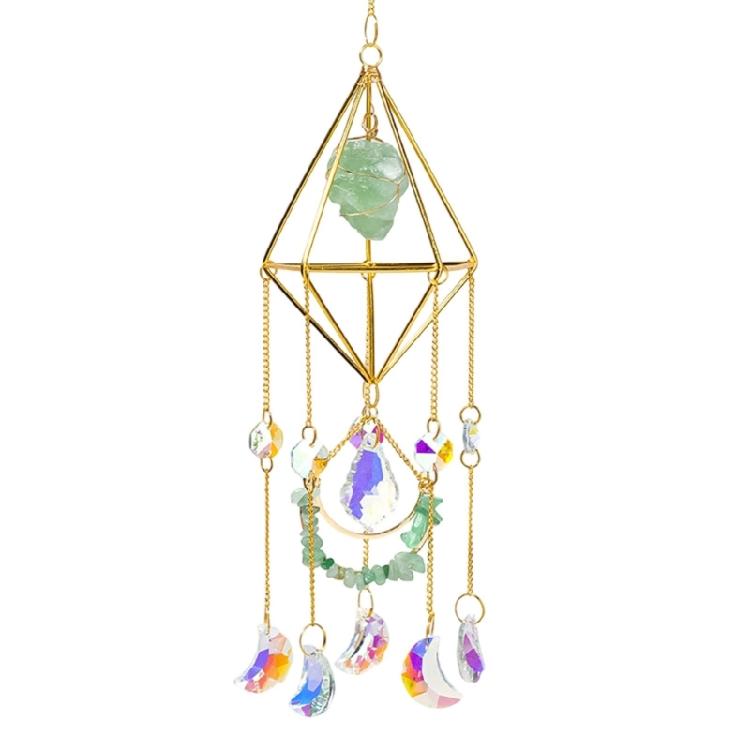Garden Rainbows Prisms Suncatchers Outdoor Hanging Crystal Catchers Pendants Wind Chimes Catching Ornaments Home Party