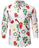 2022 European & American Men's Santa Claus Print Long Sleeve Casual Shirt - 18 Colors