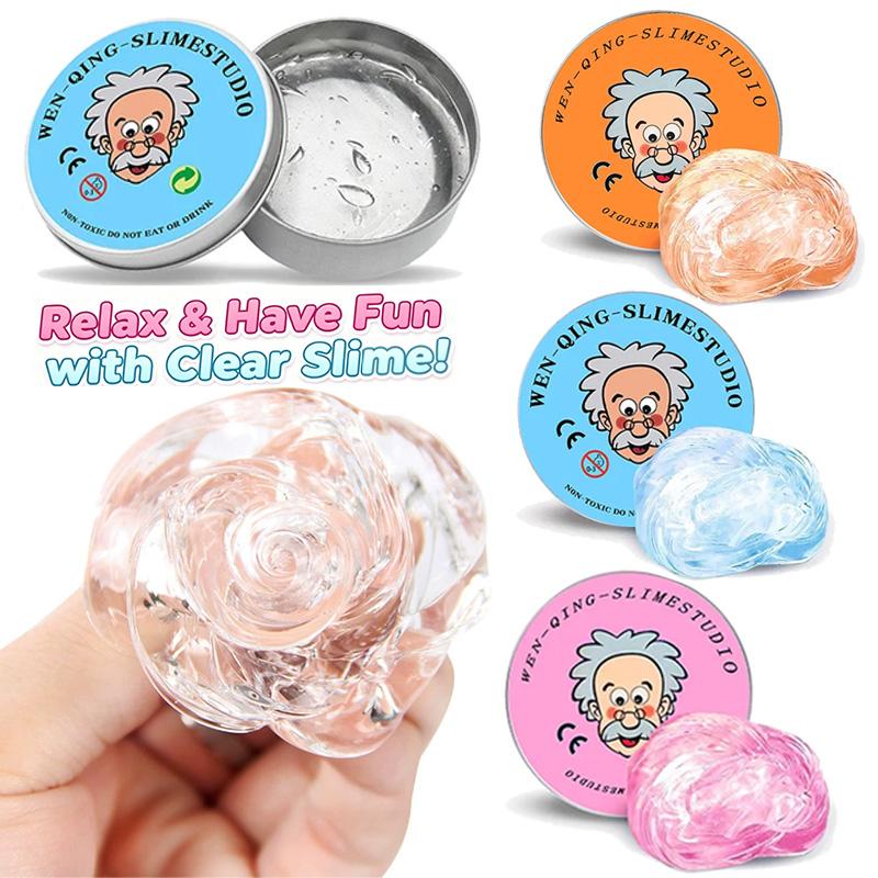 Topmix Colorful Non-Newtonian Liquid Decompression Toys Transparent Elastic Modeling Compound Non-Toxic Creative Gift For Adult Kids