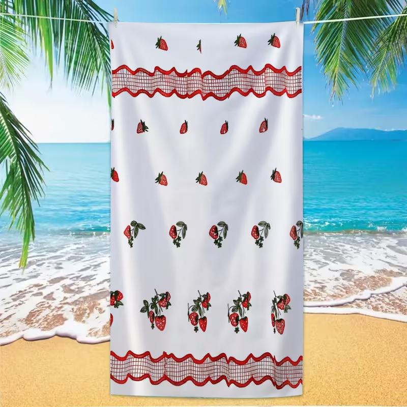 Navy White Vertical Stripe Starfish Beach Towel Classic Maritime Style Quick Drying Absorbent Towel for Seaside