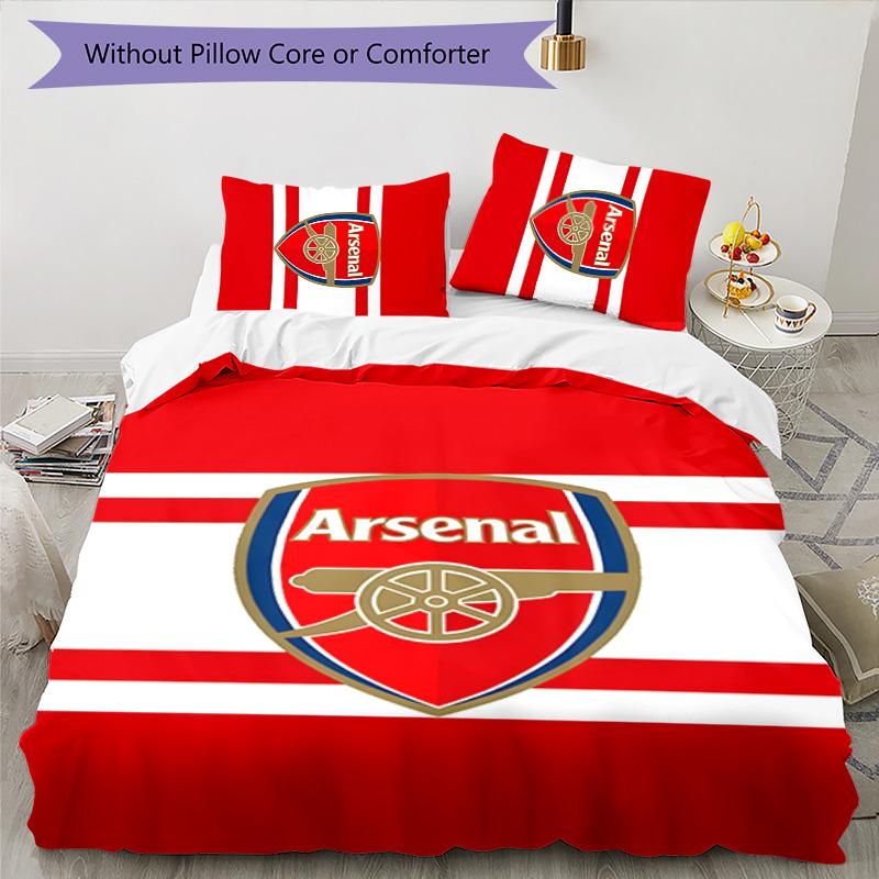 3pcs A-Arsenal2 Design Cover Set - HD Printed Bedding with 1 Cover and 2 Pillowcases - Perfect for Home and Dorm Decor