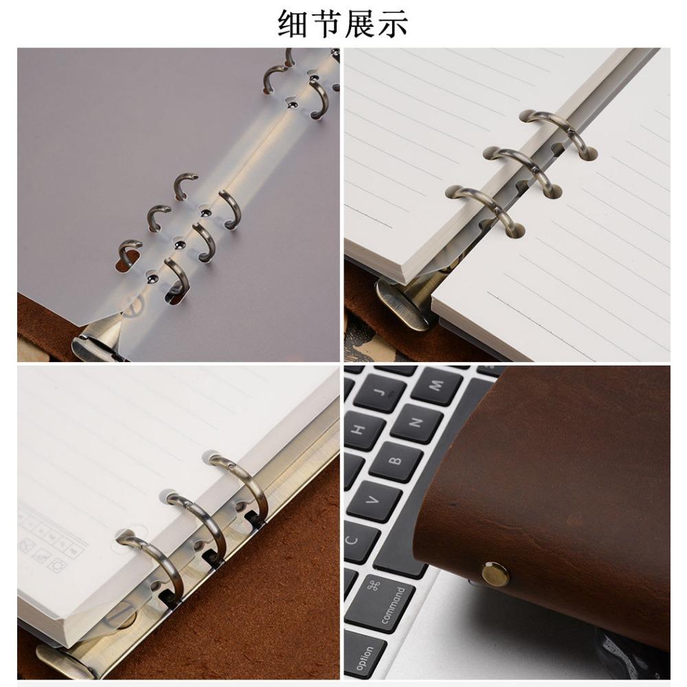 Handmade First Layer Cowhide Book Genuine Leather Hand Account Binder Notebook Retro Nostalgic Travel Diary