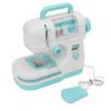 Sewing Machine Toy Blue Portable Mini Simulation Double Stitch Sewing Machine with Lower Thread for