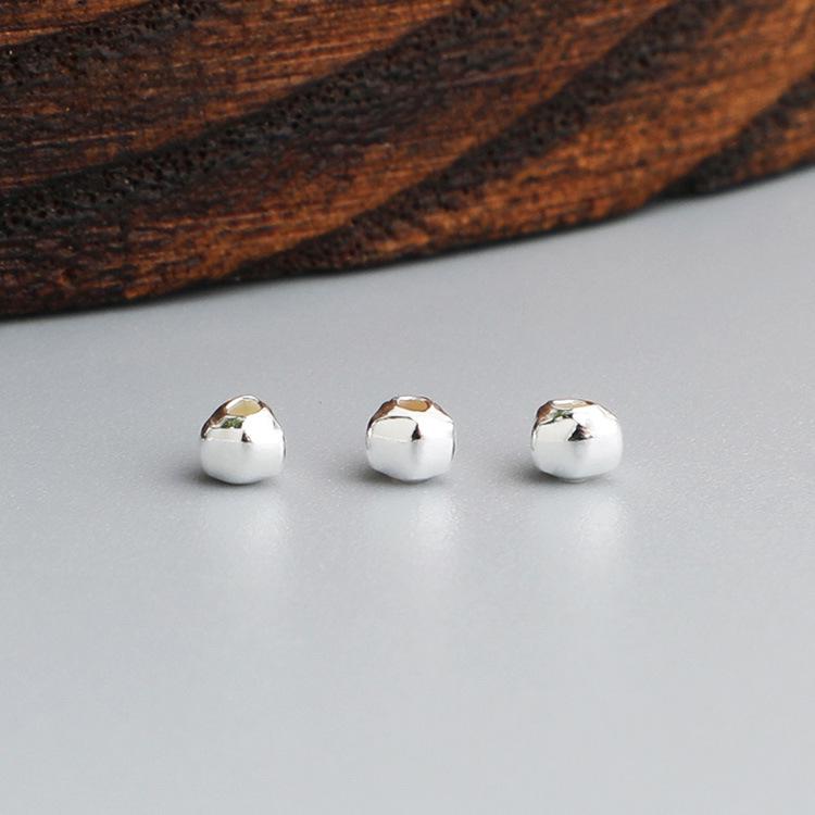 Mărgele distanțiere triunghiulare geometrice 3D din argint sterlin S925, pentru brățări și coliere DIY.