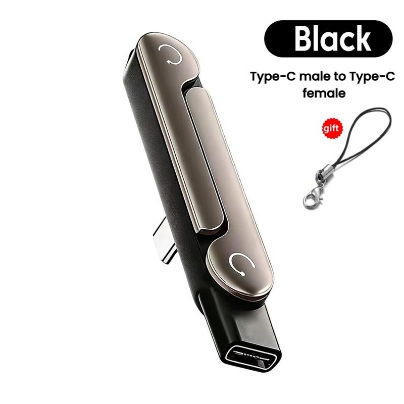 Type-C Phone Charging Bracket Adapter 240W Fast Charging OTG Type-C Male To USB-C Female Converter With Foldable Holder