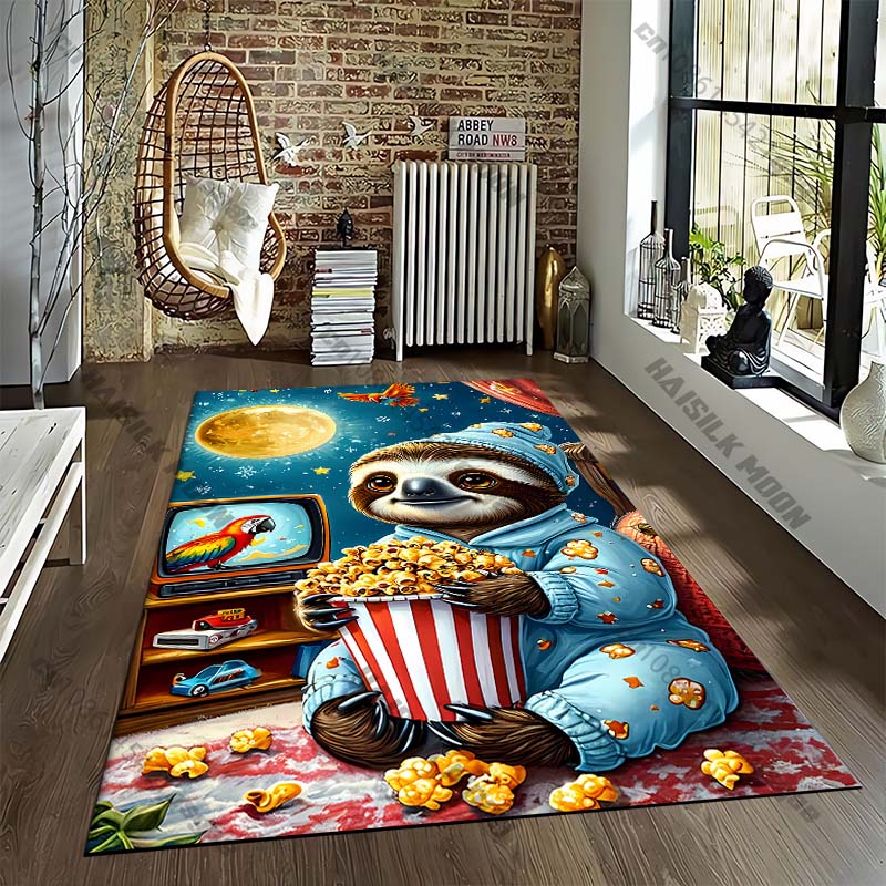 

Sizes Sloth Animal Pattern Rug Carpet for Living Room Bathroom Mat Creative Doormat Carpet for Bedroom Home Decor 40x60cm