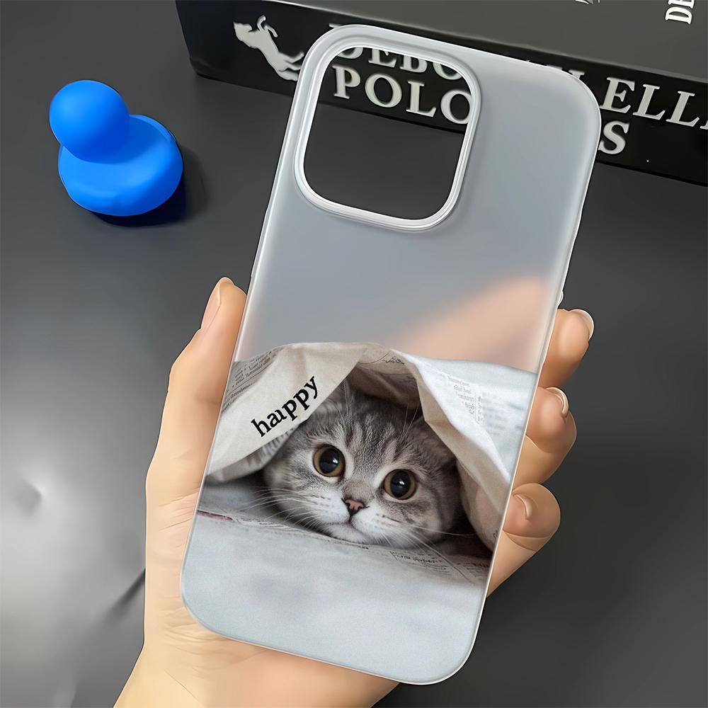 3D Cute Probe Cute Cat Silicone Case For Iphone 16 11 15 Plus 12 14 17 13 Pro Max Lovely Kids Girls Phone Cover