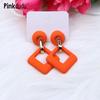 New 12 Color Square Acrylic Drop Earrings Light Luxury Multicolor Geometric Earring for Women Jewelry