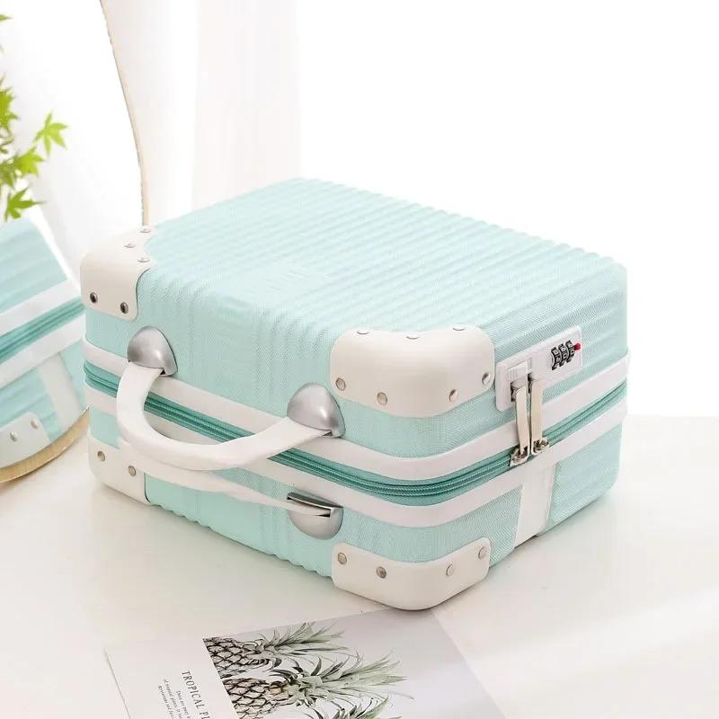 14inch Retro Lightweight Portable Suitcase Password Travel Boarding Case Small Lightweight Storage Makeup Bag