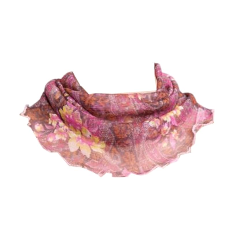

[BERUKO] 100% silk neck warmer tulle net neck scarf neck cover sun protection UV protection (NO-2)