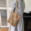 Shoulder Bag, Vacation, Cotton Rope Woven Women's Bag, Lazy, Summer, Hollowed Out, Large Capacity, Hand-held Beach Bag
