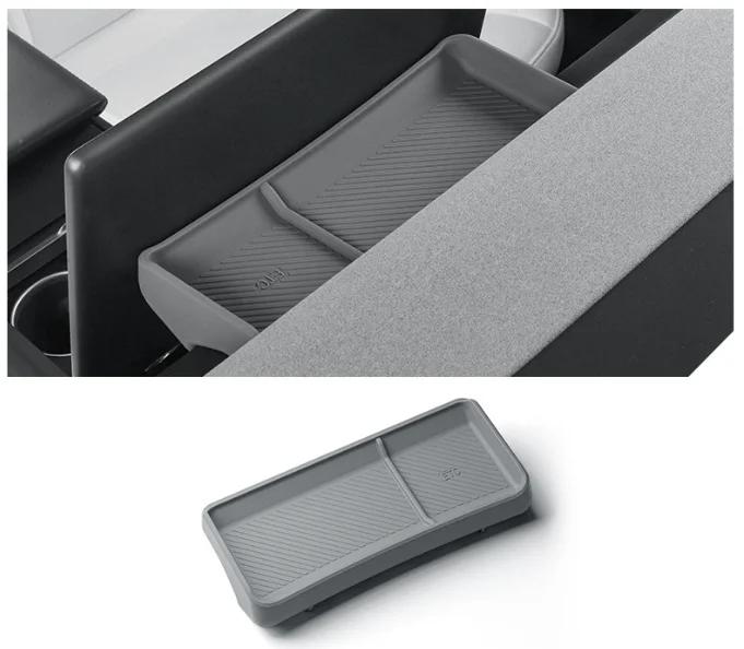 

TPE Center Console Rear Storage Box Trash Can Organizer For Tesla For Model Y For Juniper 2026 Black,White,Gray