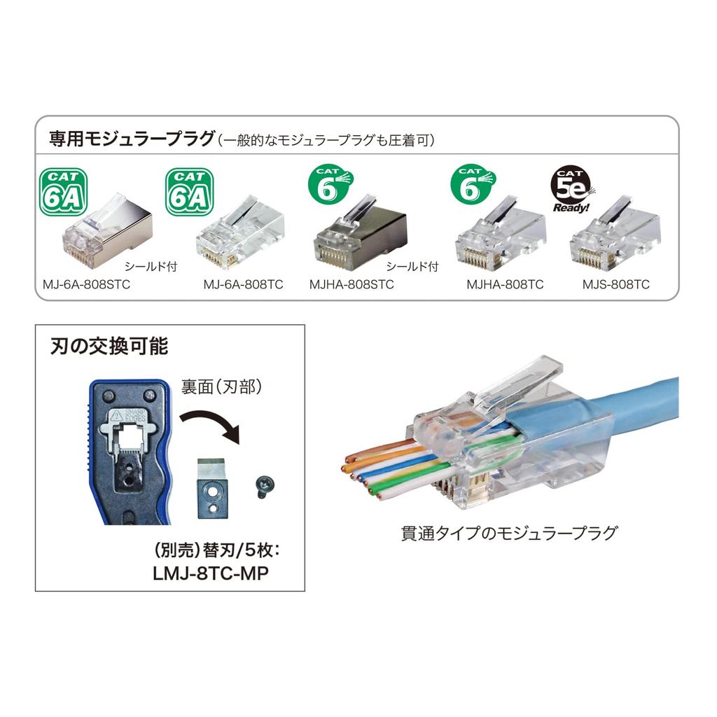 JEFCOM Modular Crimping Penetration Blue Tool, Type, LMJ-8TC-M,