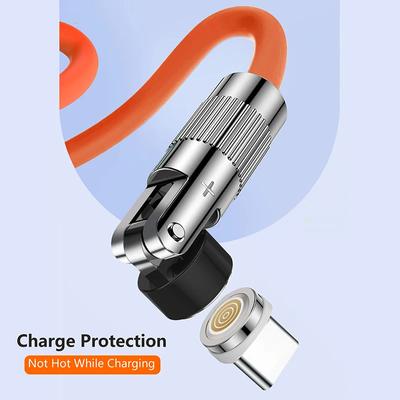 120W Magnetický nabíjací kábel 180-stupňové otáčanie 6A Dátový kábel pre rýchle nabíjanie USB Micro Type C Nabíjacia linka pre Xiaomi Huawei