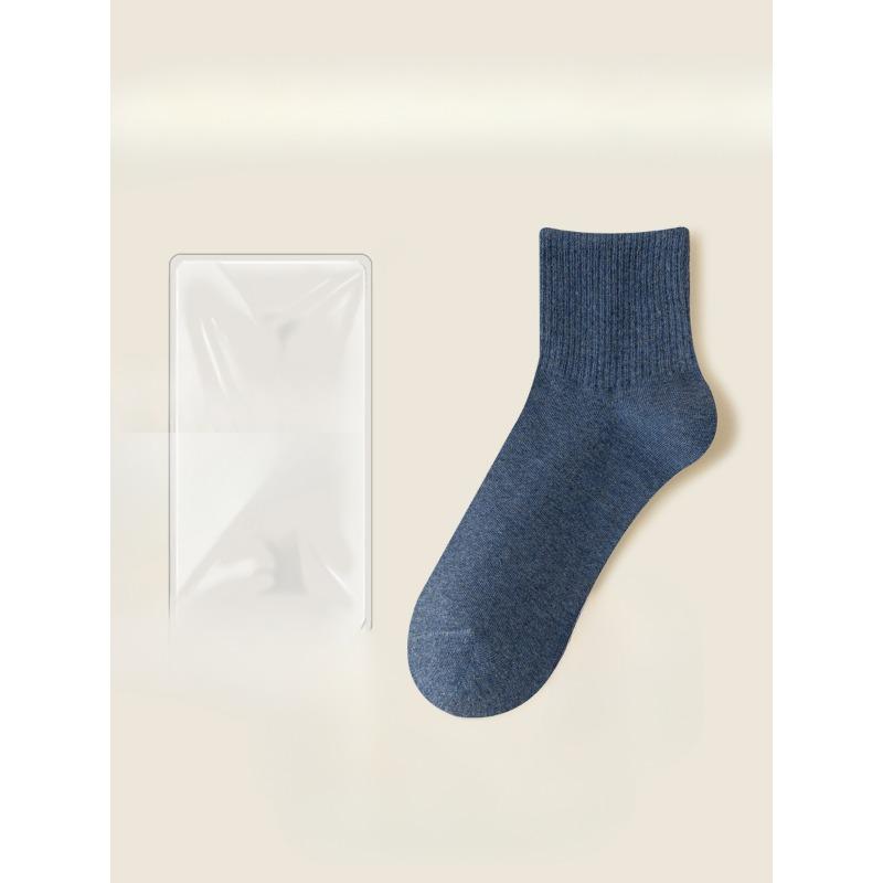 Men Winter New Style All Purpose Warm Solid Color Anti Pilling Sweat Absorbing Sports Cotton Socks