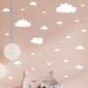 Painted and Elaborately Carved White Cloud-shaped Wall Stickers for Children's Bedrooms and Kindergarten Walls