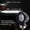 LED Work Light 10W Motorcycle Fog Lamp - 12V/24V Compatible, Compact, Waterproof IP67, Safego, Narrow Beam, Round, White, 6000K, Auxiliary Light, Mini