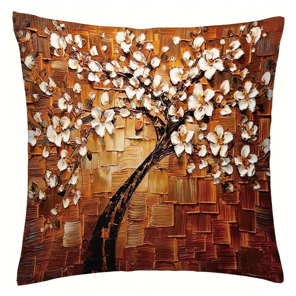 Nordic Style Oil Painting 45*45cm Cushion Cover Polyester Sofa Throw Pillow Car Home Decoration Decorative Pillowcase