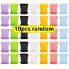 10Pcs Mini Square Flower Pots With Trays Drainage Holes Candy Colors For Succulents Plants Seedlings Home Decor Garden Jxb