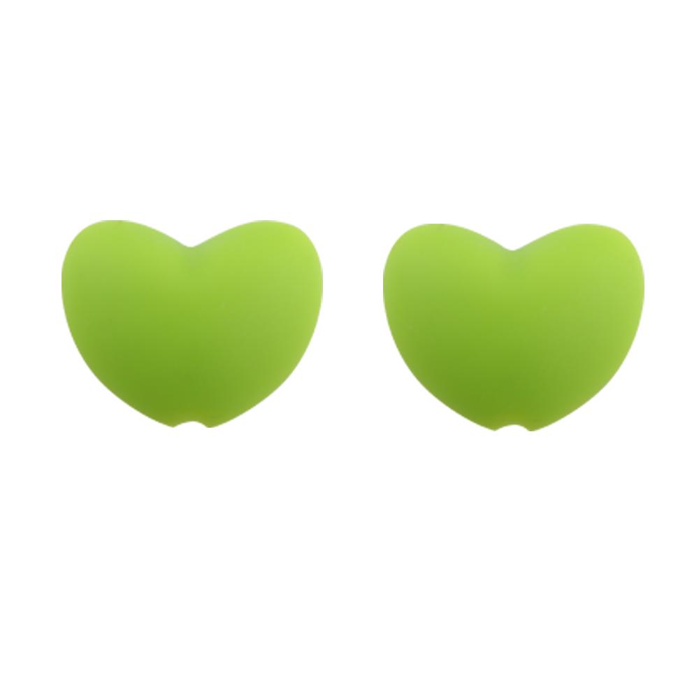 Kovict 21pcs Silicone Beads Heart Shape Charm For Jewelry Making Necklace Bracelets Accessories