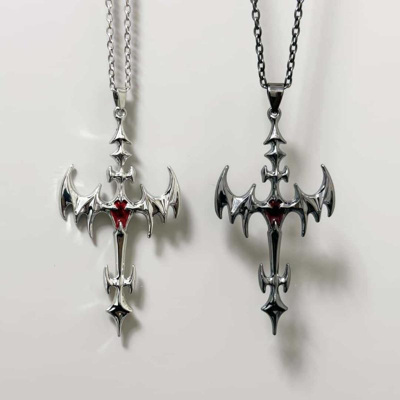 Gotisk Vintage Fladdermus Choker Hänge Halsband För Män Kvinnor Hip Hop Biker Fest Smycken Gåvor