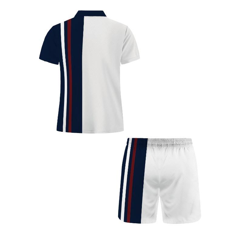 Men s Casual Suit with Red And Blue Coconut Tree Pattern Print, Men s Casual Short Sleeved Shirt Shorts S