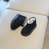 Children's snow boots, winter boys' short boots with thick fleece, girls' cotton boots, warm baby cotton shoes