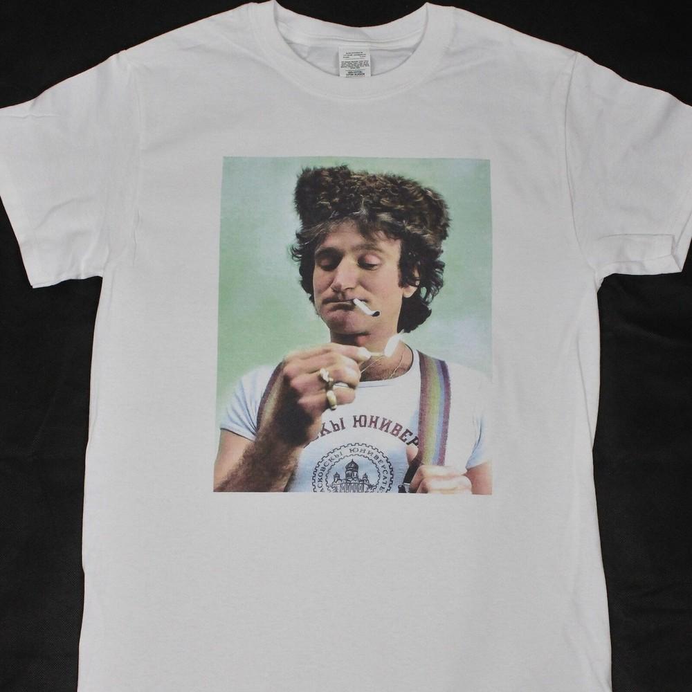 Robins Williams Mork Weißes T-Shirt Größen verfügbar S5XL Unisex T-Shirt