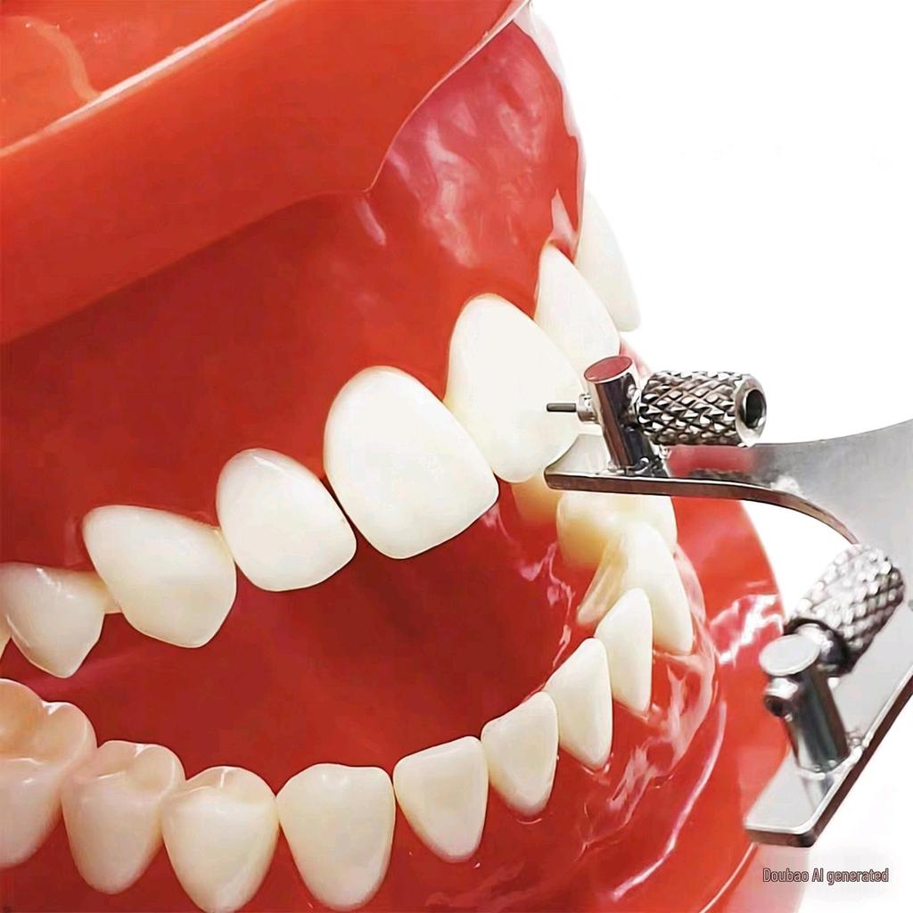 Dental Bracket Height Measuring Ruler with Marking Pen - Stainless Steel