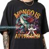 Maglietta Mongo Sbalordito Gatto Dinosauro, Maglietta Meme Stile Bootleg Vintage