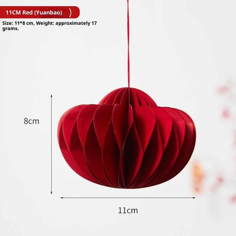 2026 Christmas Balls Decoration 3D Honeycomb Hanging Pendants Christmas Tree Ornaments Red Paper Lantern Xmas Navidad Decor