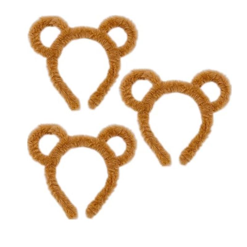 Plush Bear Headbands Adjustable Hairbands For Cosplay Festival Gatherings Themed Parties Halloween Accessories