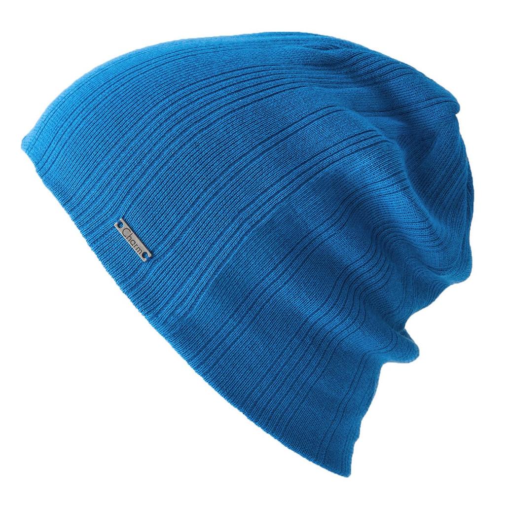 CHARM Made in Japan COOLMAX Knit Hat Sports Inner Cap [Free Size/Blue] Moisture-Wicking, Quick-Drying,