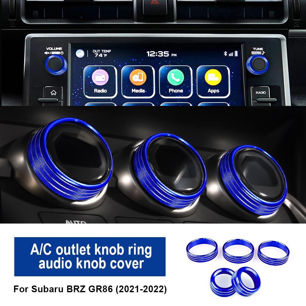 AC Switch Rings For Subaru BRZ GR86 2025 2025 2025 2025 AC Adjustment Knob Cover Navigation Audio Knob Interior Accessories Trim