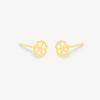 ESTELLE [Official] Women's K10 Yellow Gold Flower Motif Earrings 0202-3410-0019-0000