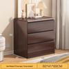 Shengbey Round Black Walnut 3-Drawer Storage Cabinet