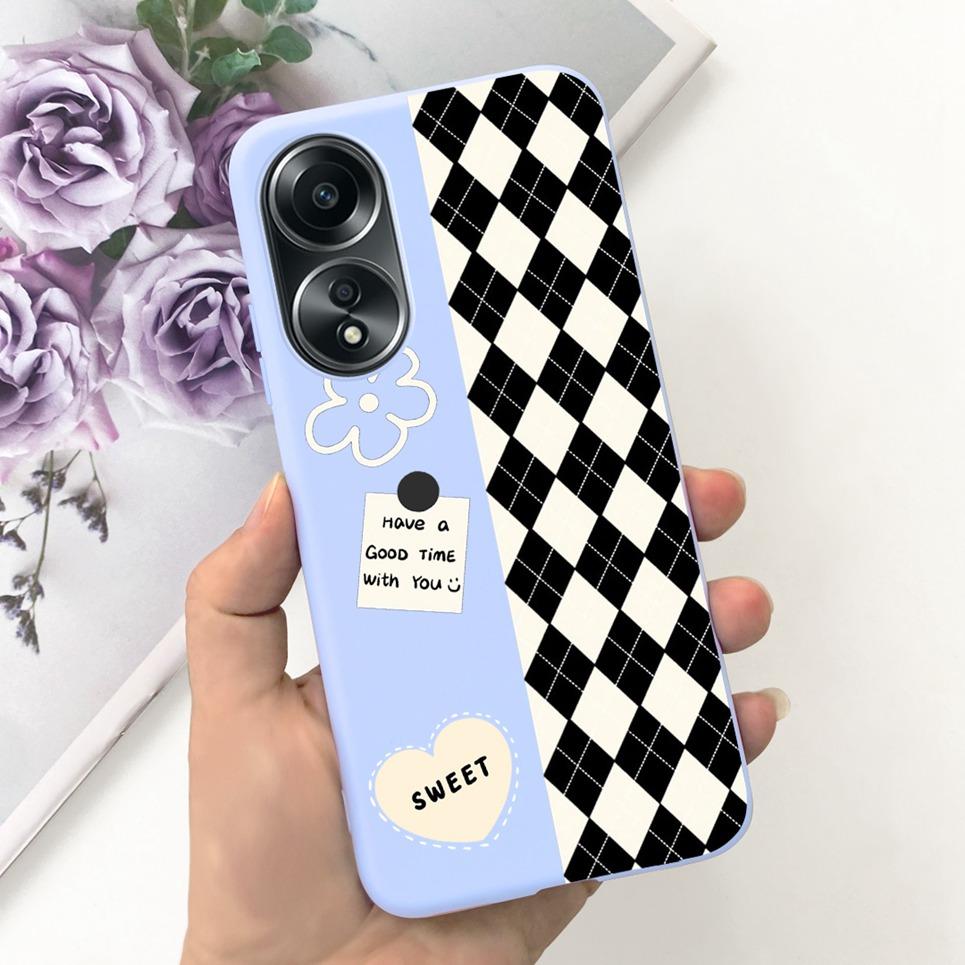 For Oppo A58 4G Back Cover Beauty Flower Girl Fashion Jelly Phone Case For Oppo A58 4G CPH2577 OppoA58 A 58 Coque Etui Soft TPU
