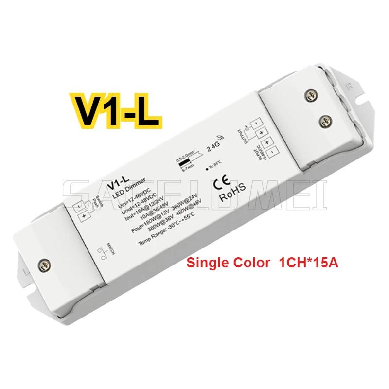 

Skydance V1-L V2-L V3-L V4 V5 12-48VDC CV Controller(Push Dim) For LED Strip Lights Single ColorDual Color RGB RGBW RGB+CCT