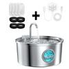 3.2L Stainless Steel Pet Water Fountain With Visible Window Filtration System Automatic Cat Fountain for Cats/Dogs Drinking Bowl