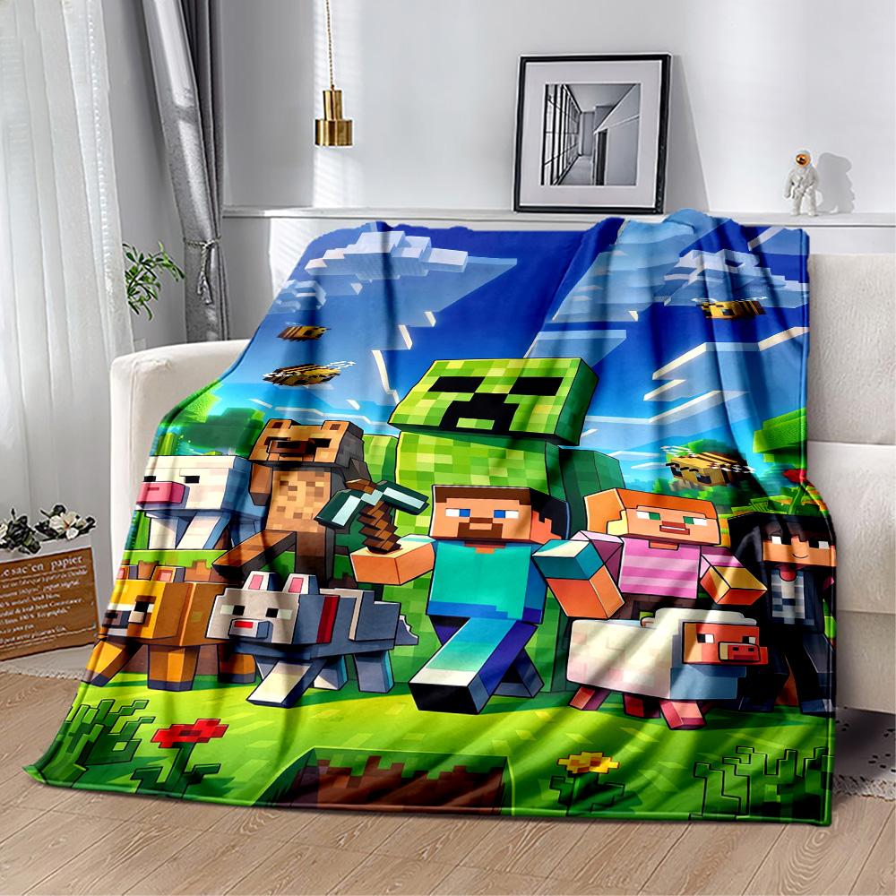 Minecraft 379 Blanket Soft & Cozy Suitable for Bed Livingroom Office Four Seasons Multipurpose Warmthful Decor